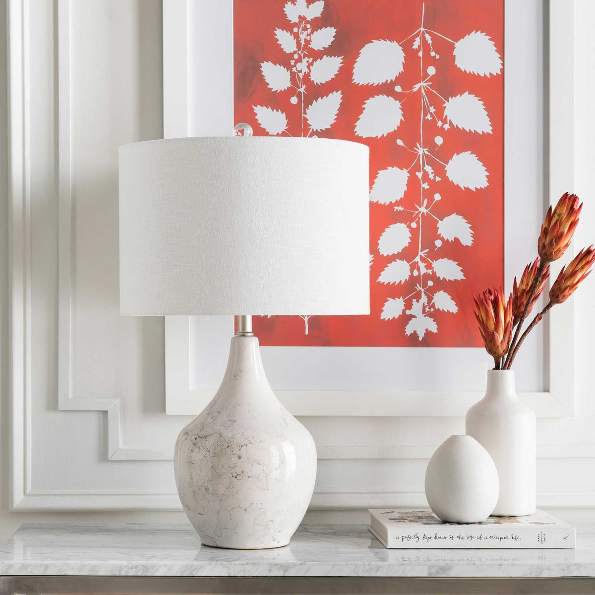 Luhan Table Lamp White/Multi-Colored/Off-White