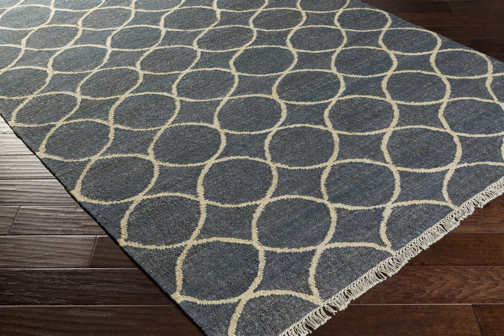 Laural Peace Ivory/Navy Area Rug