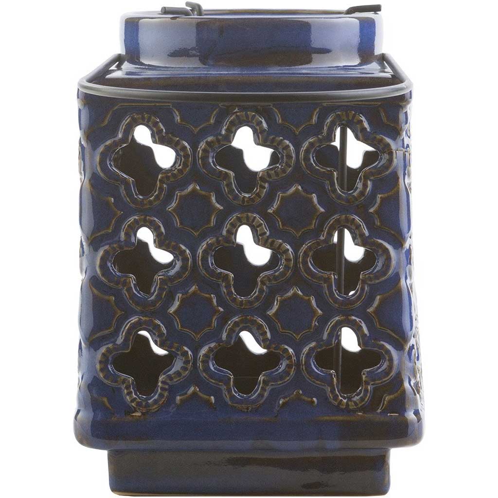 Luau Ceramic Lantern Cobalt Small