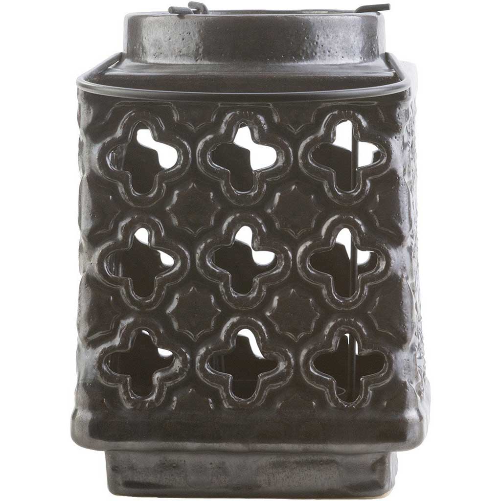 Luau Ceramic Lantern Black Small