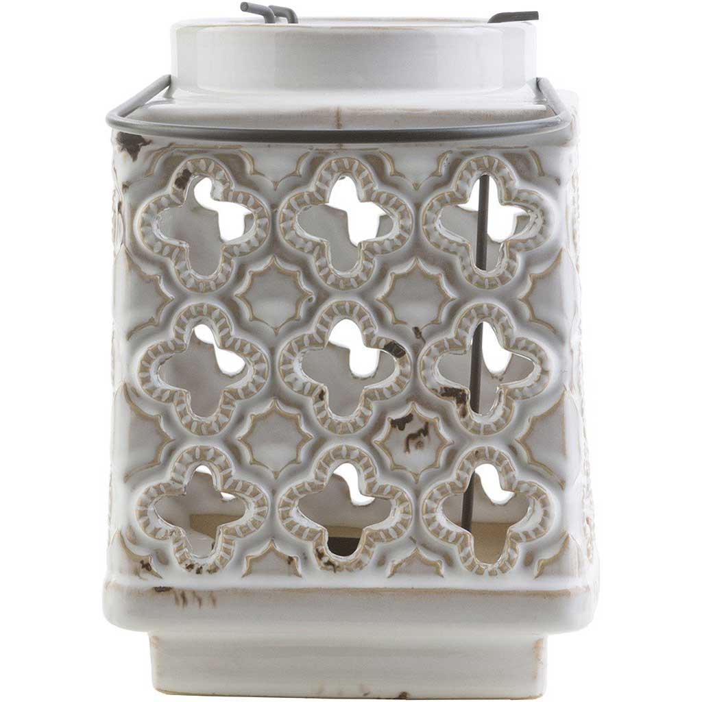 Luau Ceramic Lantern Ivory Small