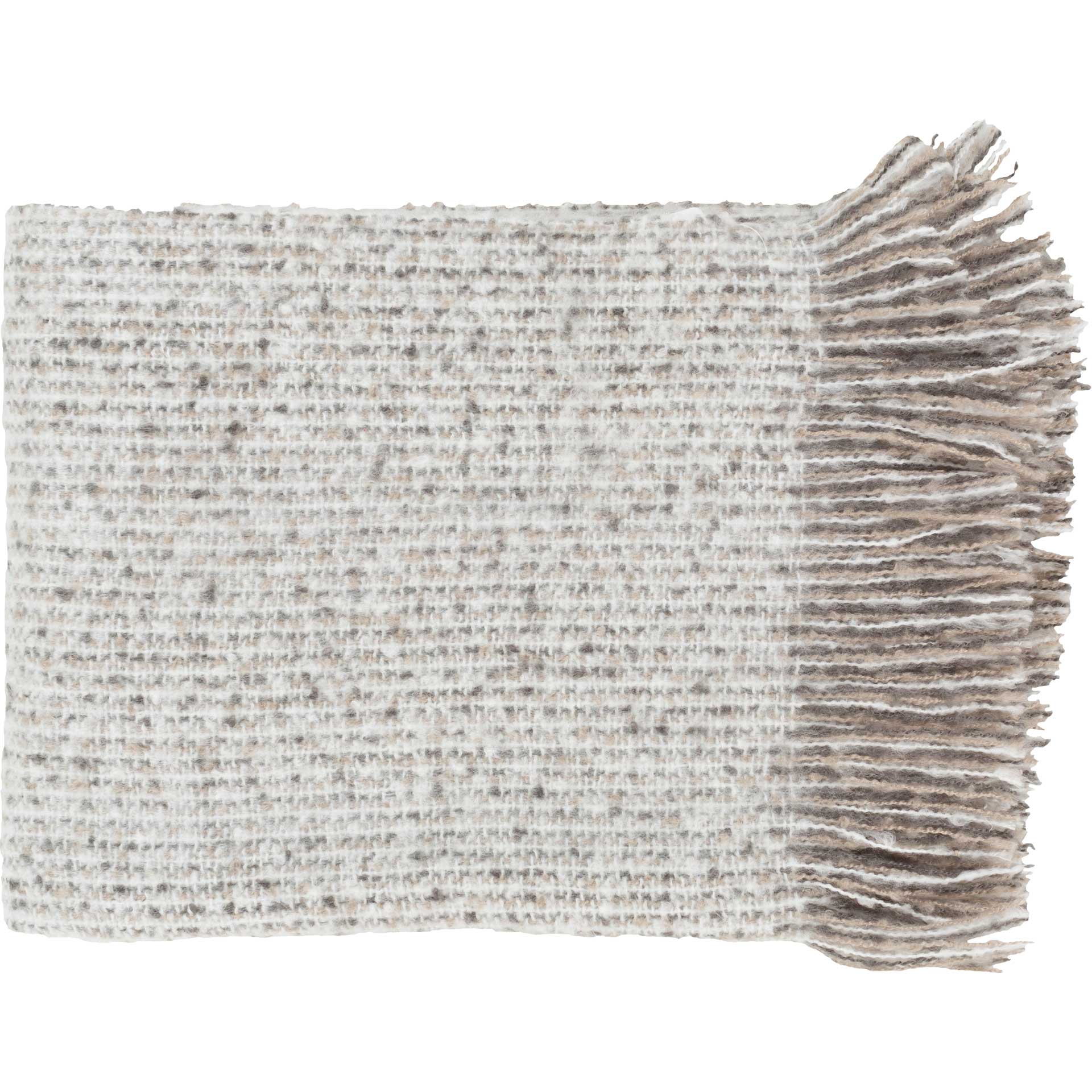 Mabel Throw Taupe/White/Charcoal
