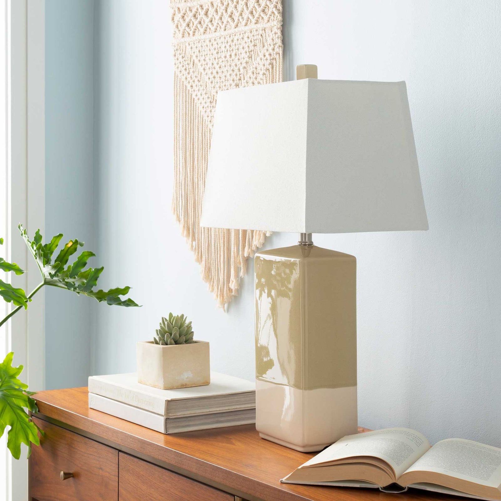 Malva Table Lamp Cream/White/Khaki