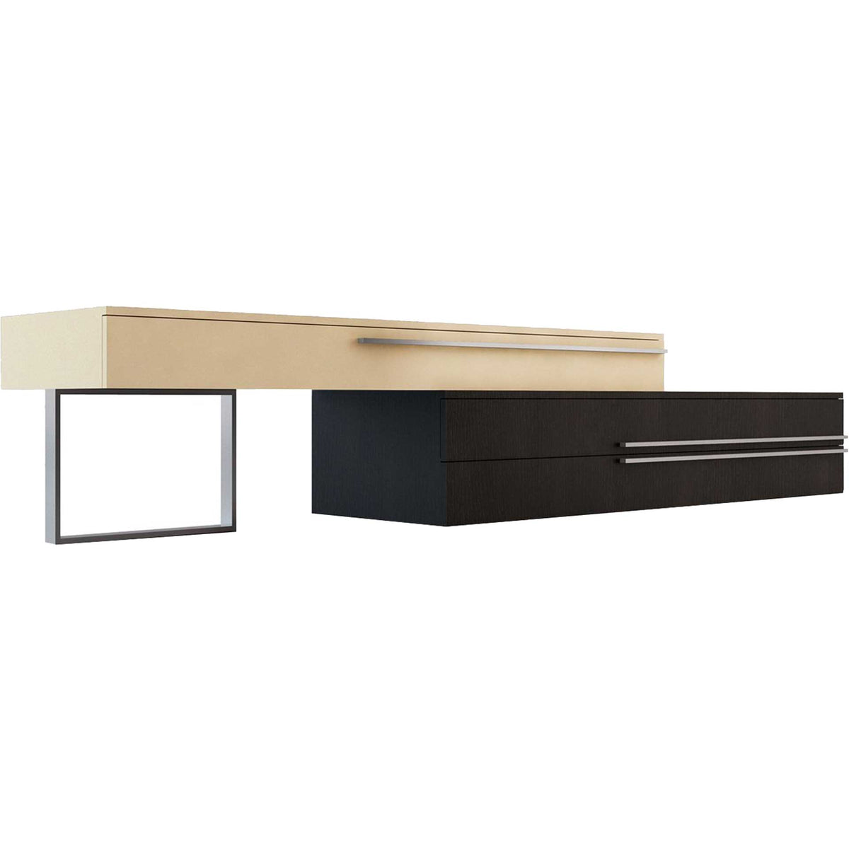 Gramercy Media Console Wenge/Beige - Froy.com