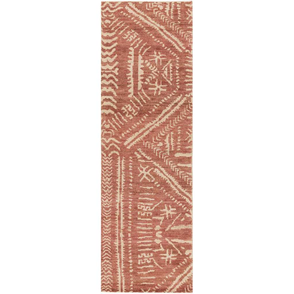 Mandela Rust/Beige Runner Rug