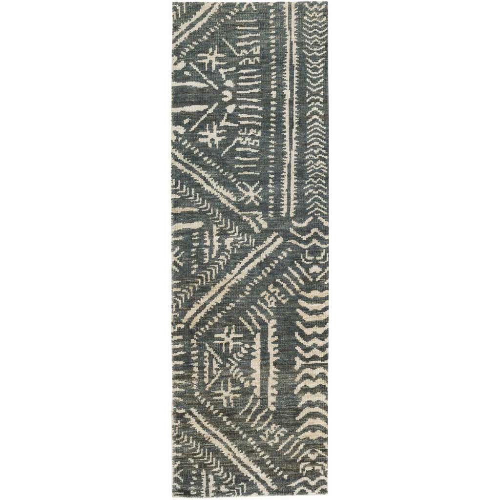 Mandela Moss/Beige Runner Rug