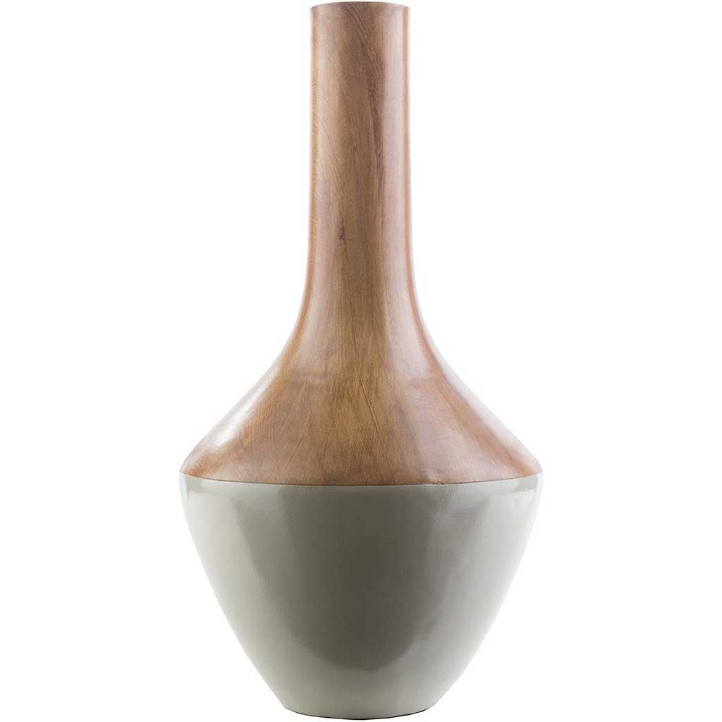 Maddox Resin Vase Light Gray