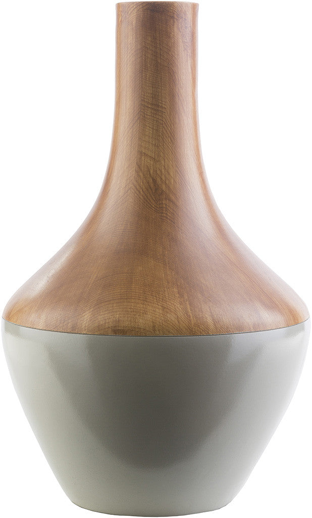 Maddox Resin Vase Light Gray