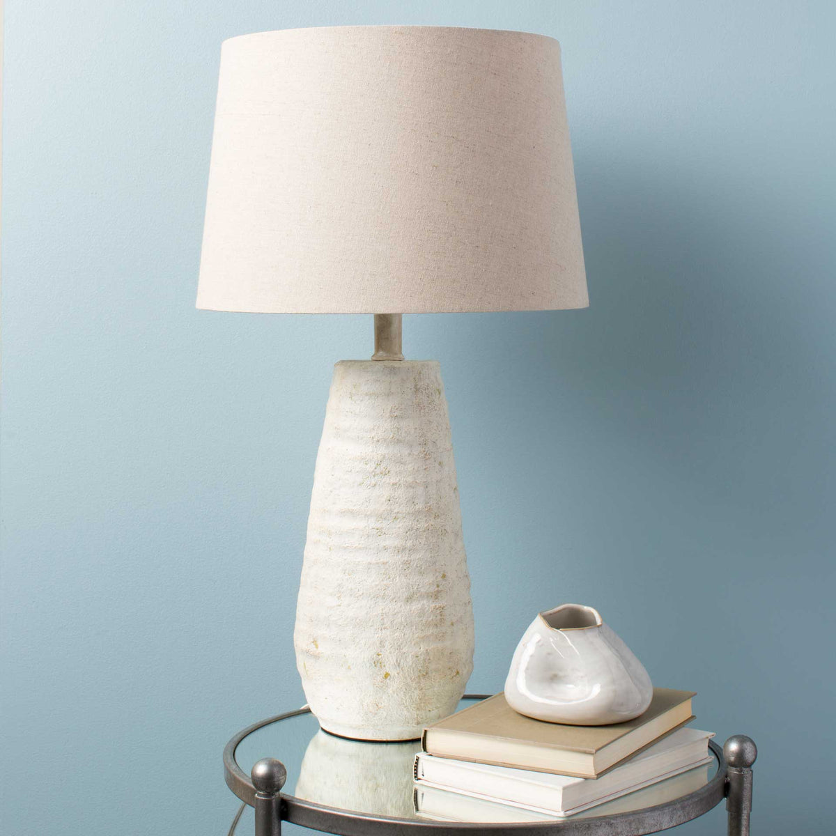 Morello Table Lamp Ivory/White/Natural