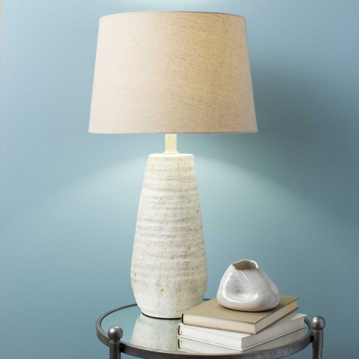 Morello Table Lamp Ivory/White/Natural