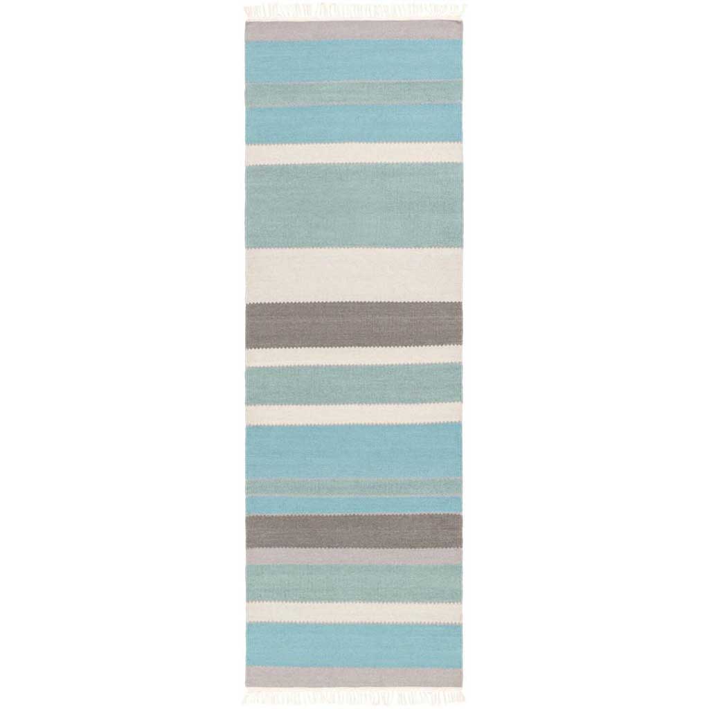 Miguel Teal/Charcoal/Light Gray Runner Rug