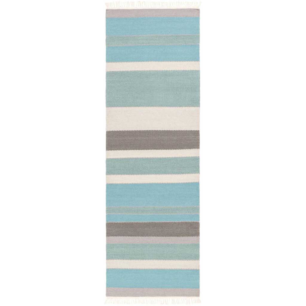 Miguel Teal/Charcoal/Light Gray Runner Rug
