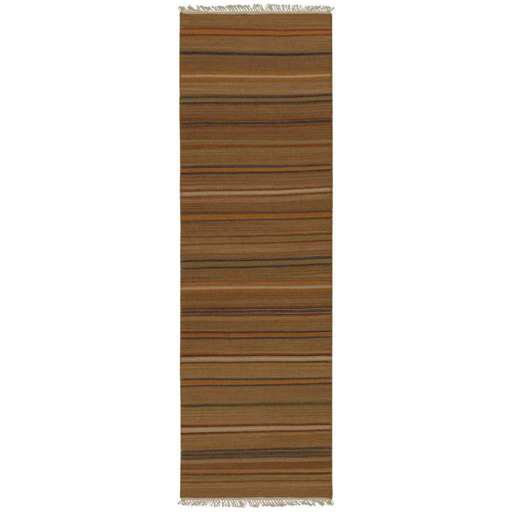 Miguel Tan/Navy/Burgundy Runner Rug