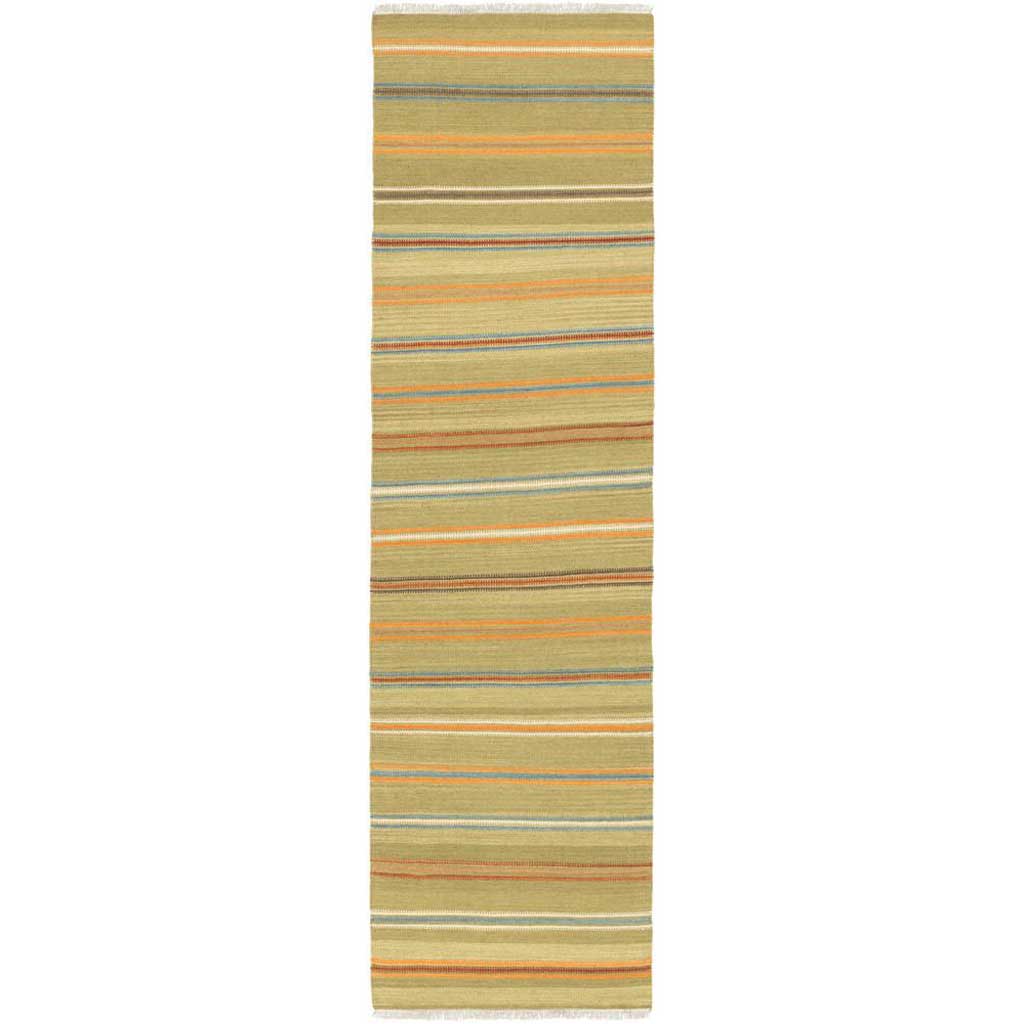 Miguel Olive/Teal/Burnt Orange Runner Rug