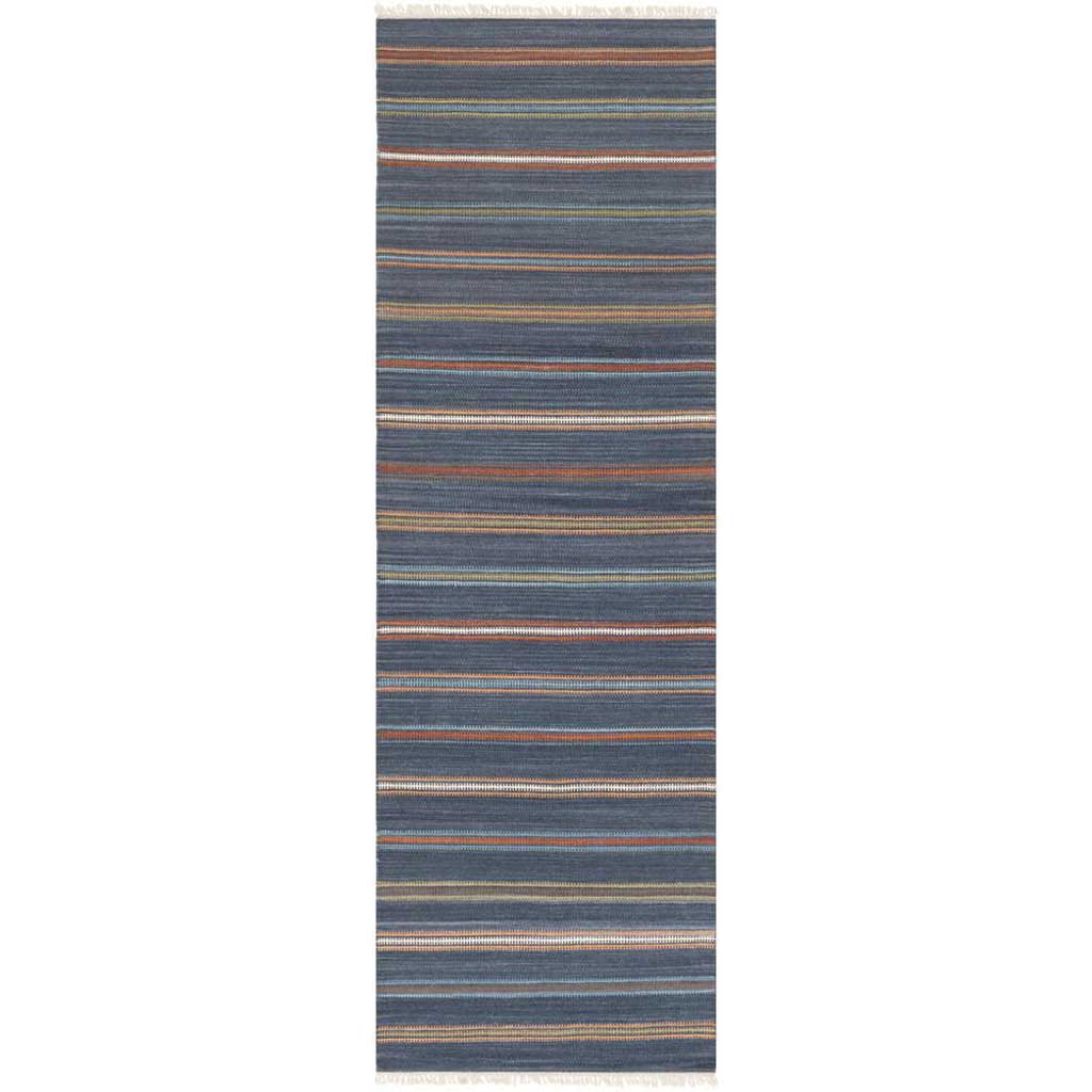 Miguel Navy/Burgundy/Olive Runner Rug