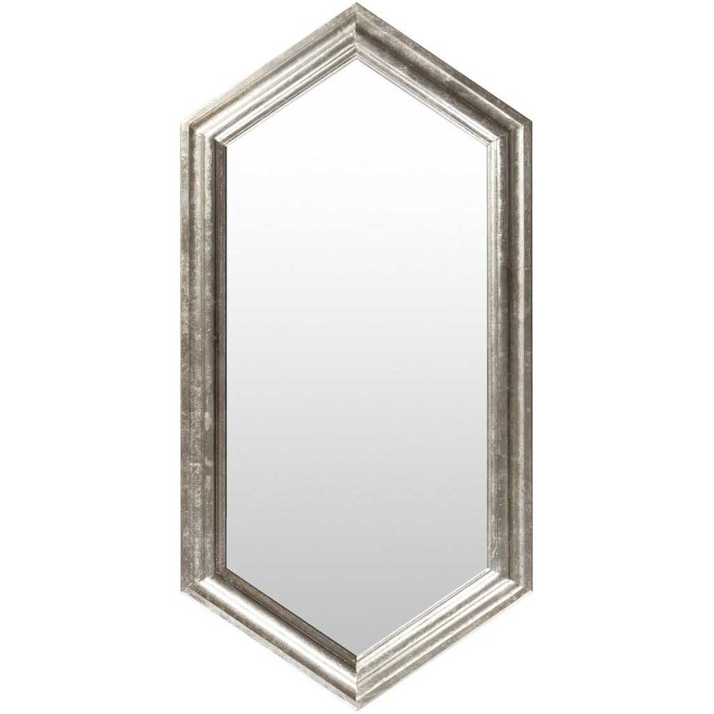 Hexagon Champagne Wall Mirror