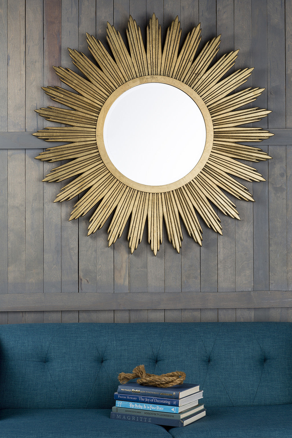 Sol Aged Gold Wall Mirror