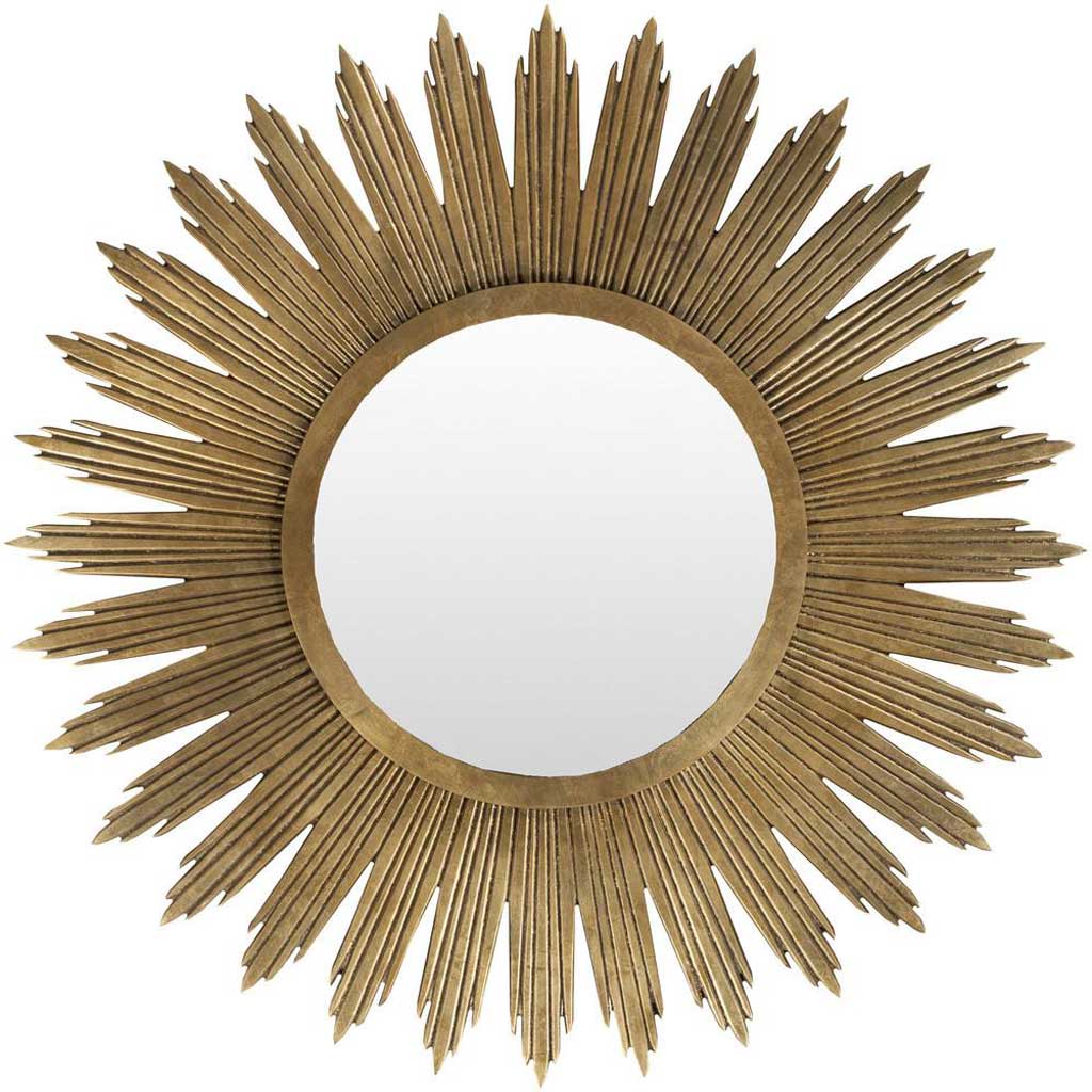 Sol Aged Gold Wall Mirror
