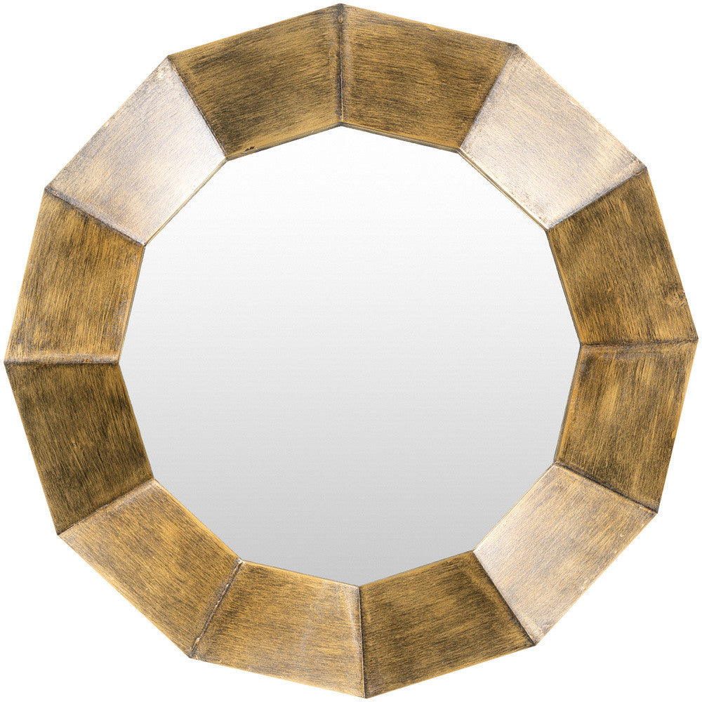 Octagon Bronze 30x30 Wall Mirror