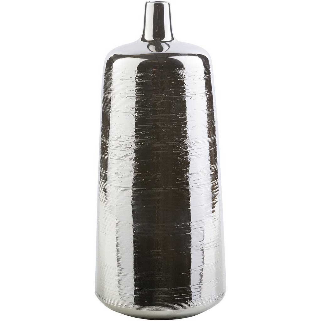 Moreau Ceramic Table Vase Gray Angle