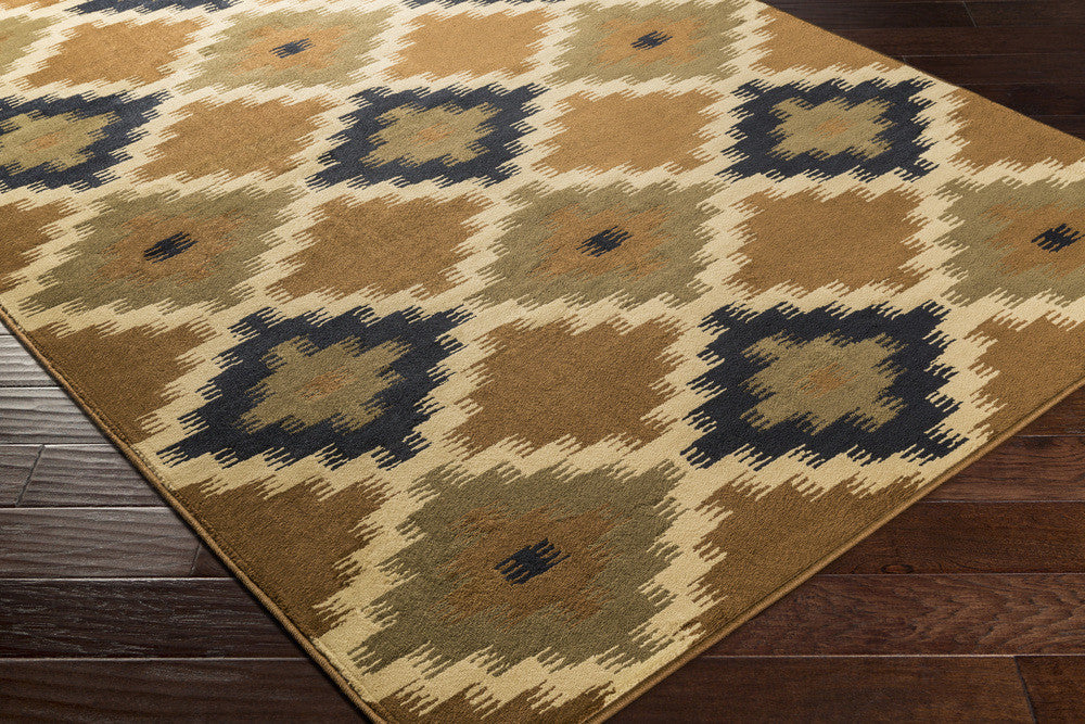 Mountain Home Tan/Dark Brown/Black Area Rug