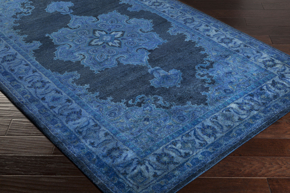 Mykonos Blue/Dark Gray Area Rug