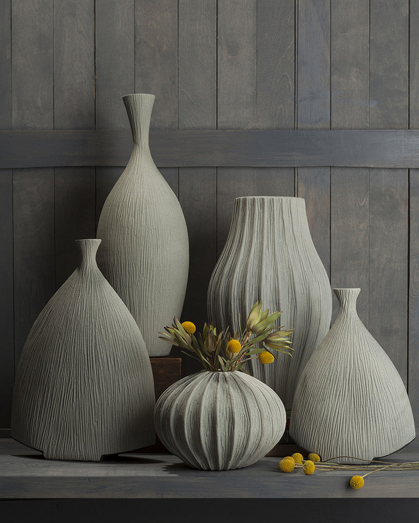 Natural Ceramic Floor Vase Taupe Large