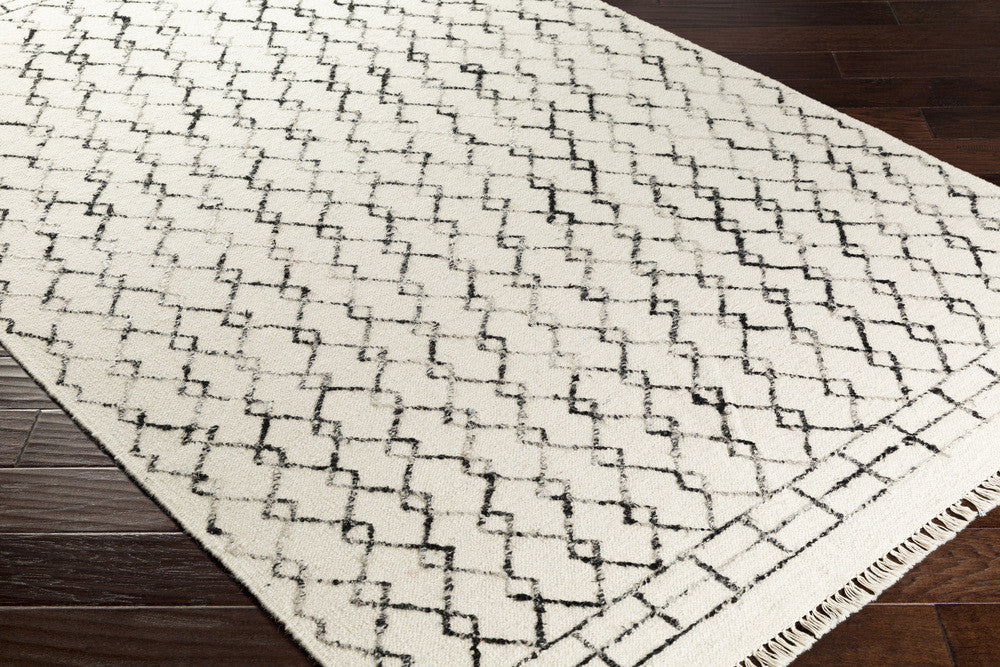 Nettie Whisper White/Black Area Rug