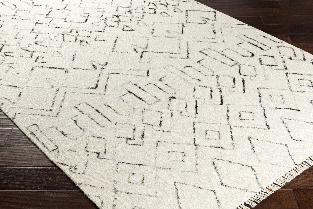 Nettie Cream/Black Area Rug