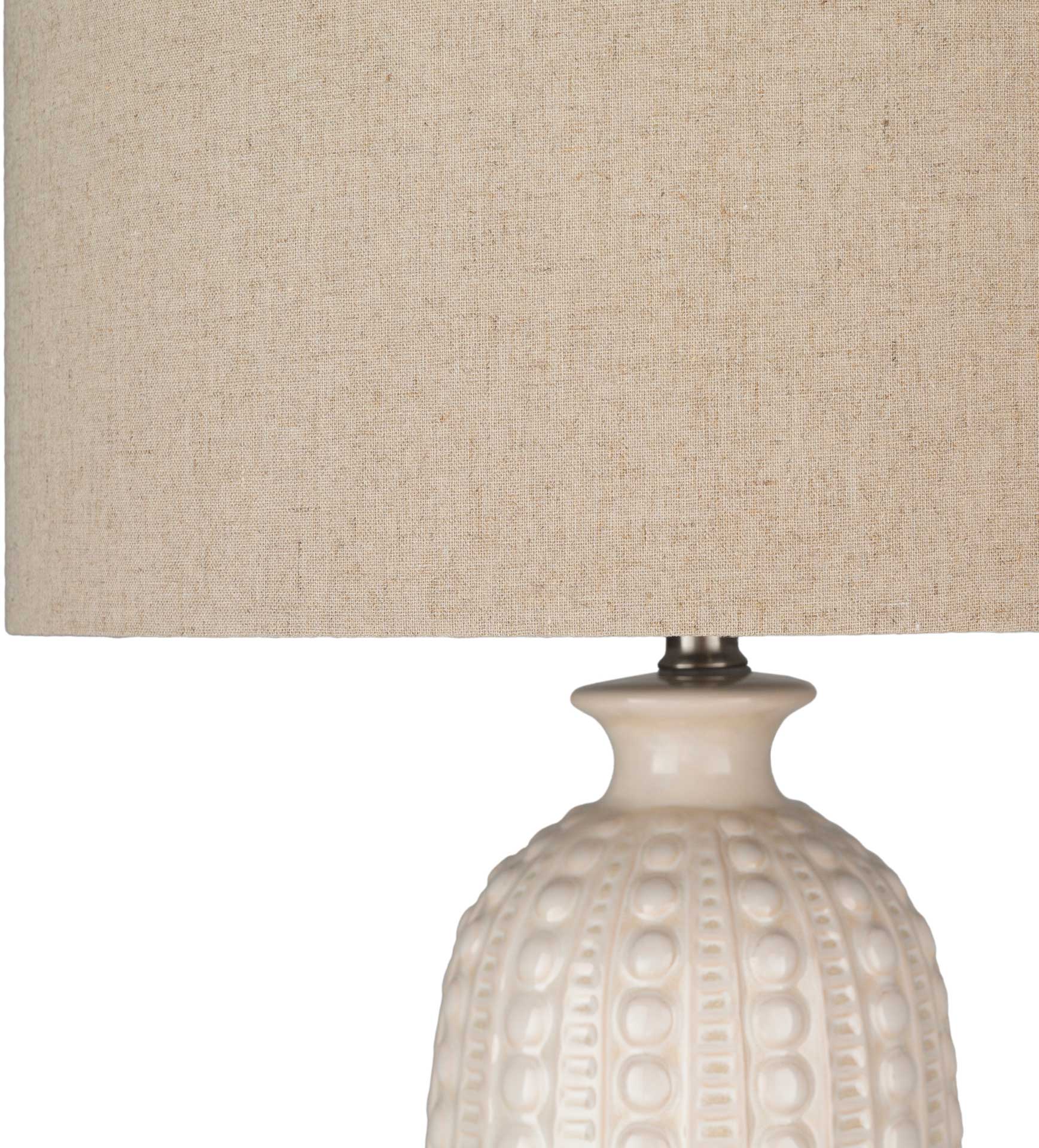Nelson Table Lamp Camel/White/Ivory
