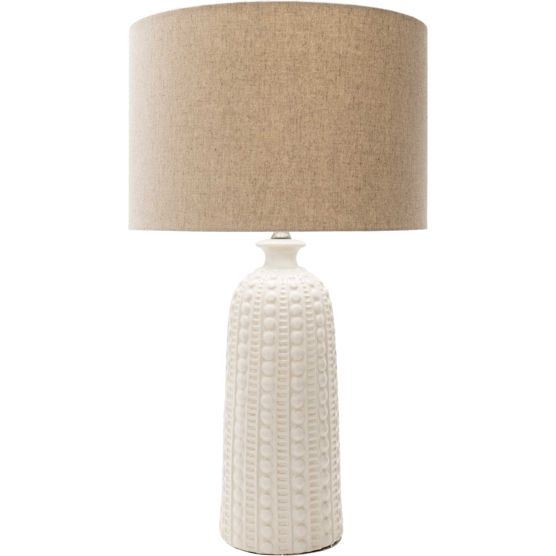 Nelson Table Lamp Camel/White/Ivory