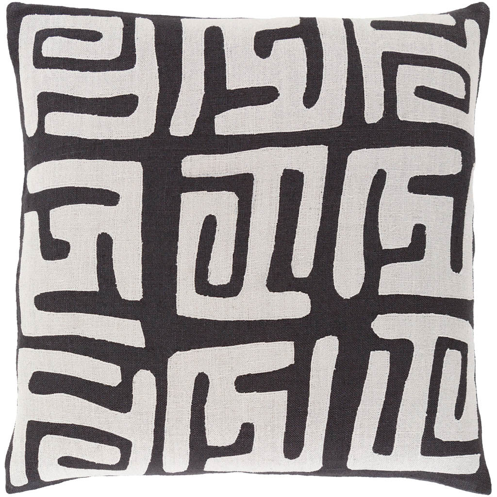 Nairobi Light Gray/Black Pillow