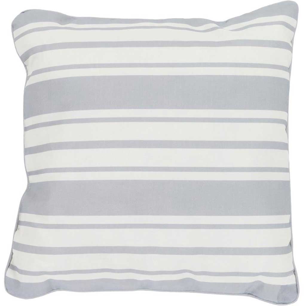 Nautical Stripe Light Gray/Ivory Pillow