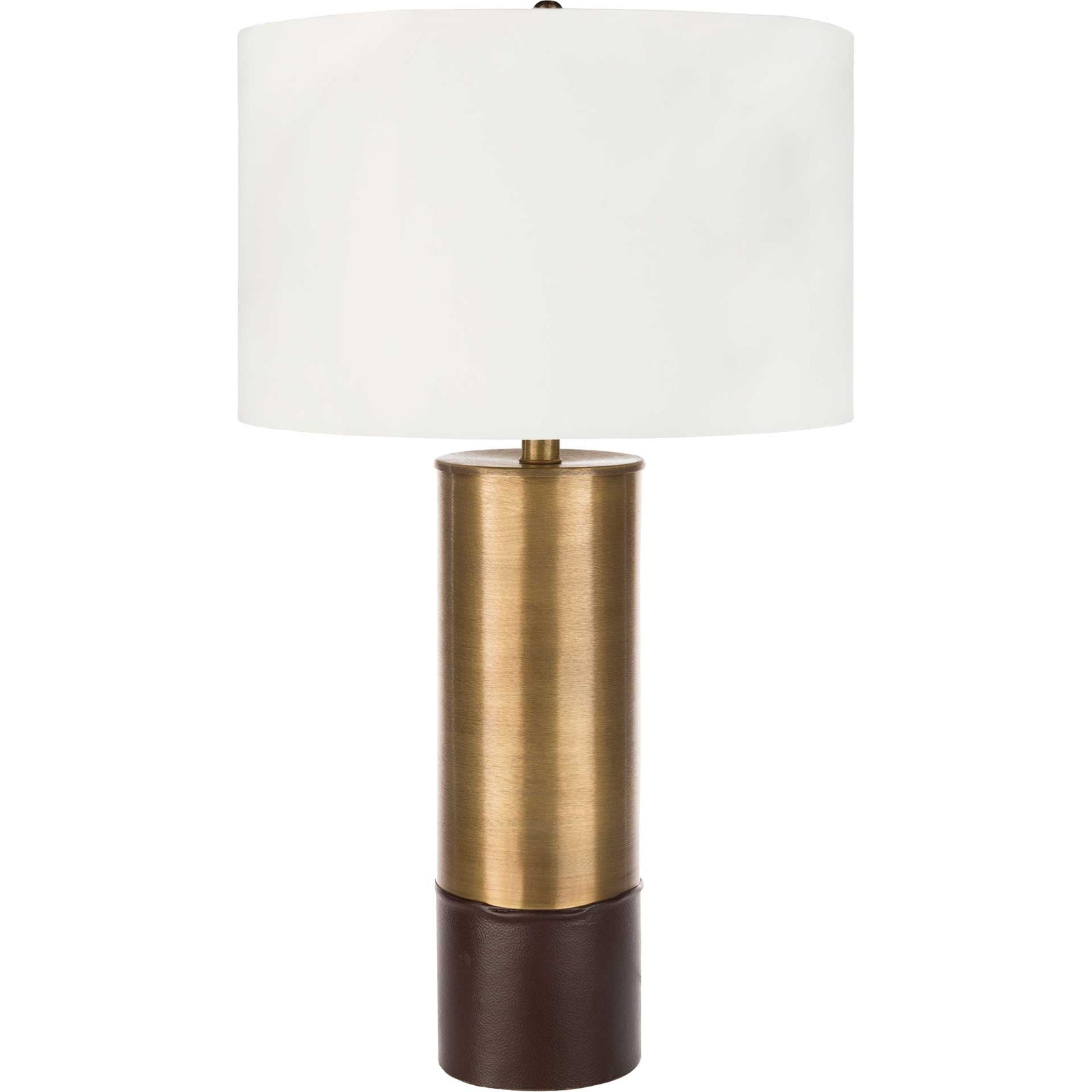 Nevaeh Table Lamp White/Brass/Brown