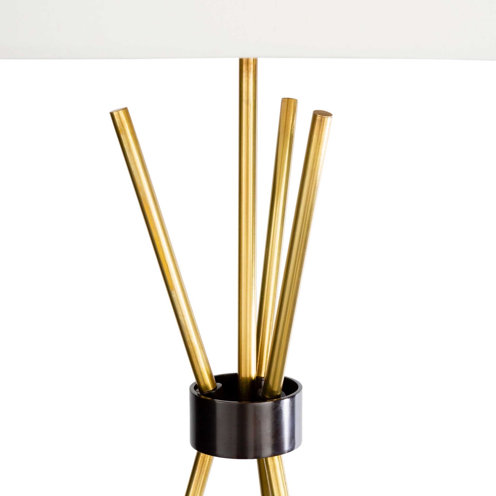 Nalani Floor Lamp White/Brass/Ivory