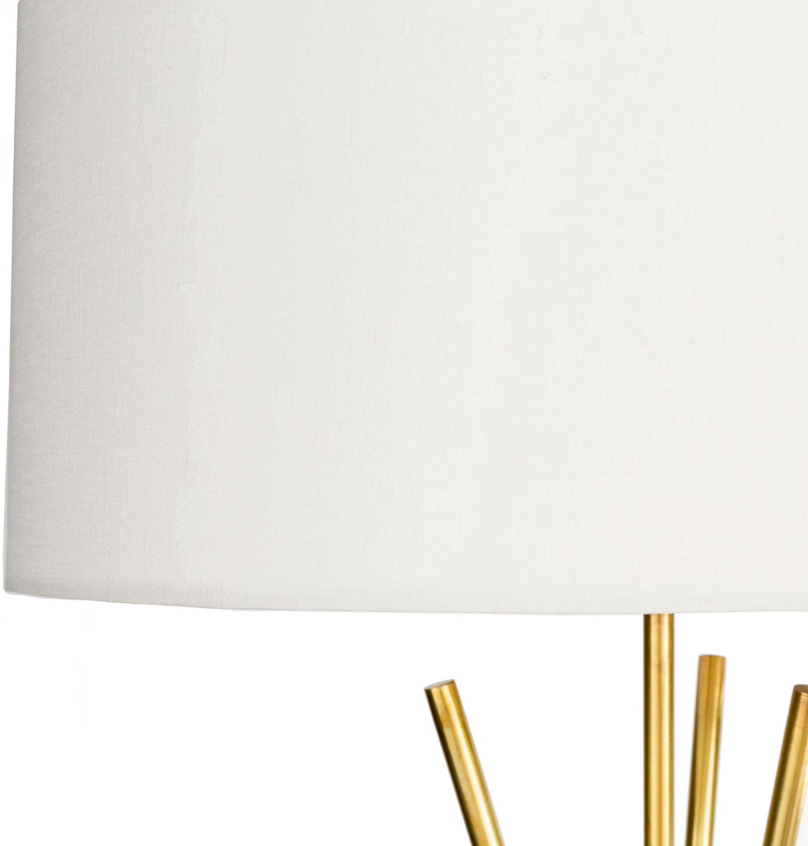 Nalani Floor Lamp White/Brass/Ivory