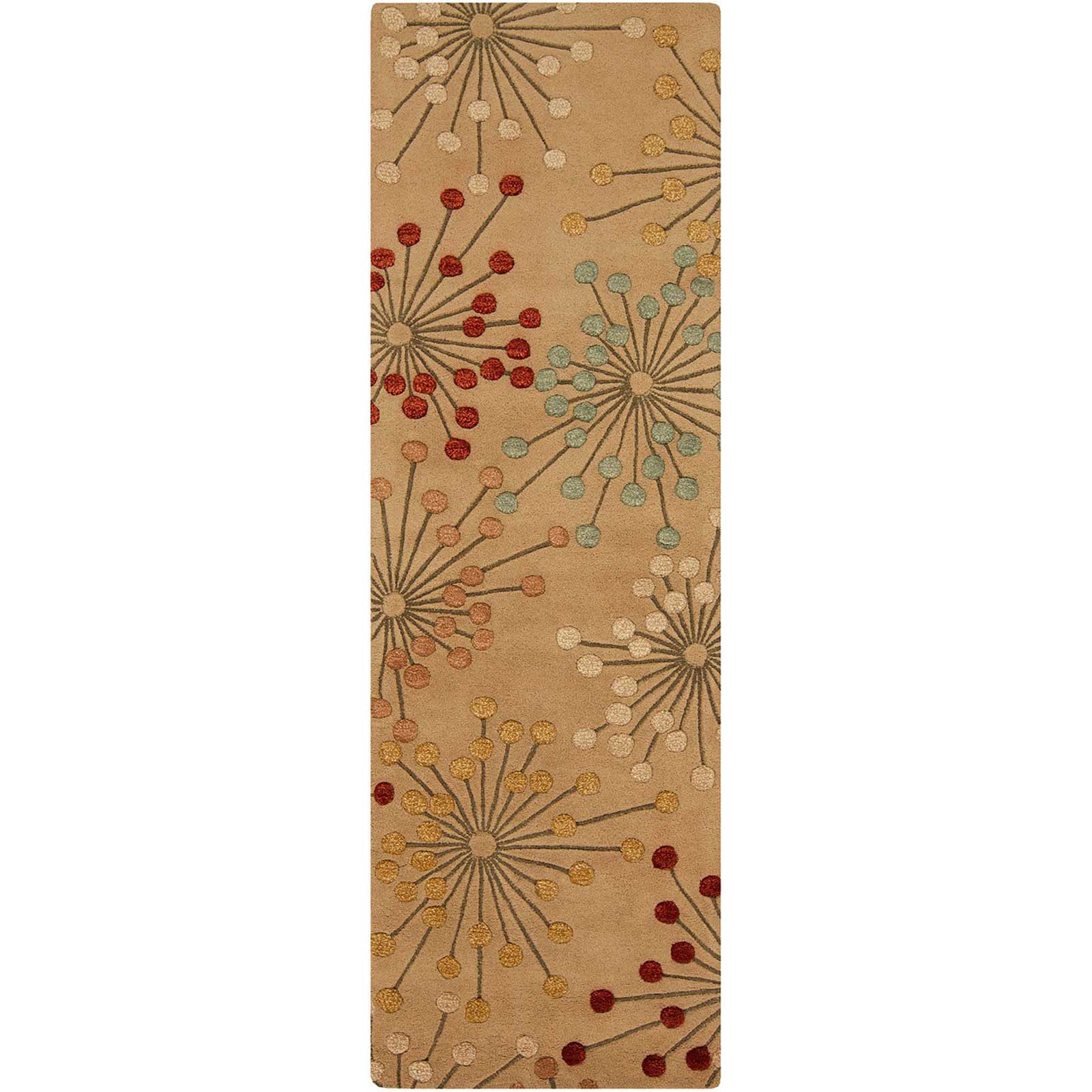 Naya Gold/Burgundy Runner Rug