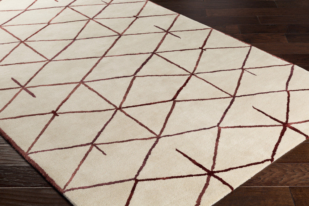 Naya Dark Red/Rose/Khaki Area Rug