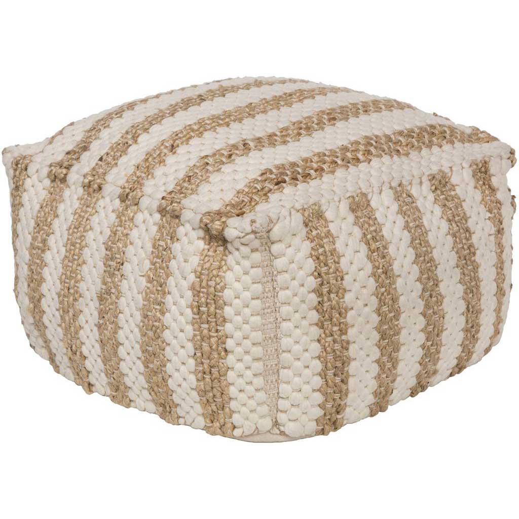 Oak Cove Cube Cloud/Khaki Pouf