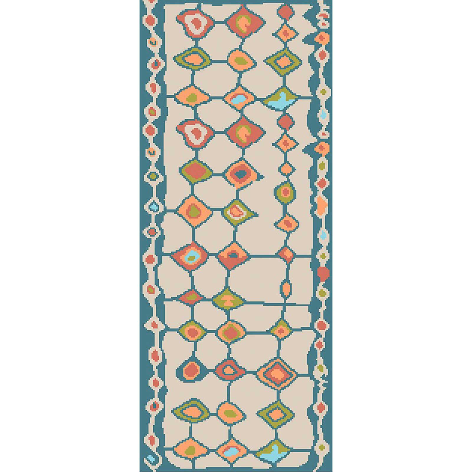 Orion Cherry/Sea Foam Runner Rug