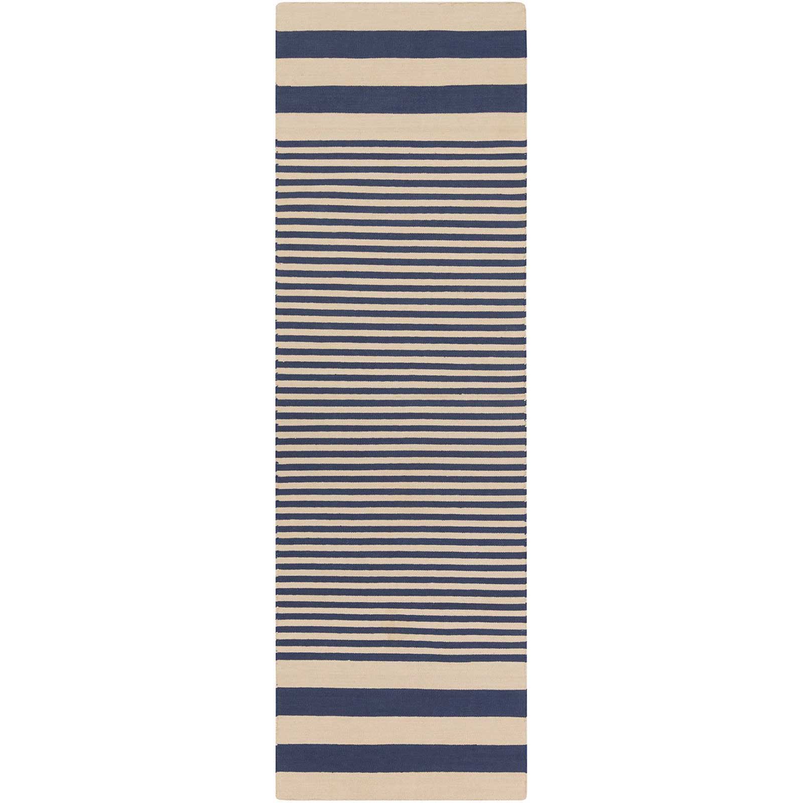 Oxford Navy/Beige Runner Rug