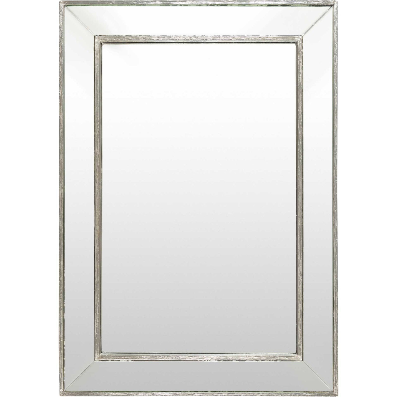Pedro Distressed Mirror Silver