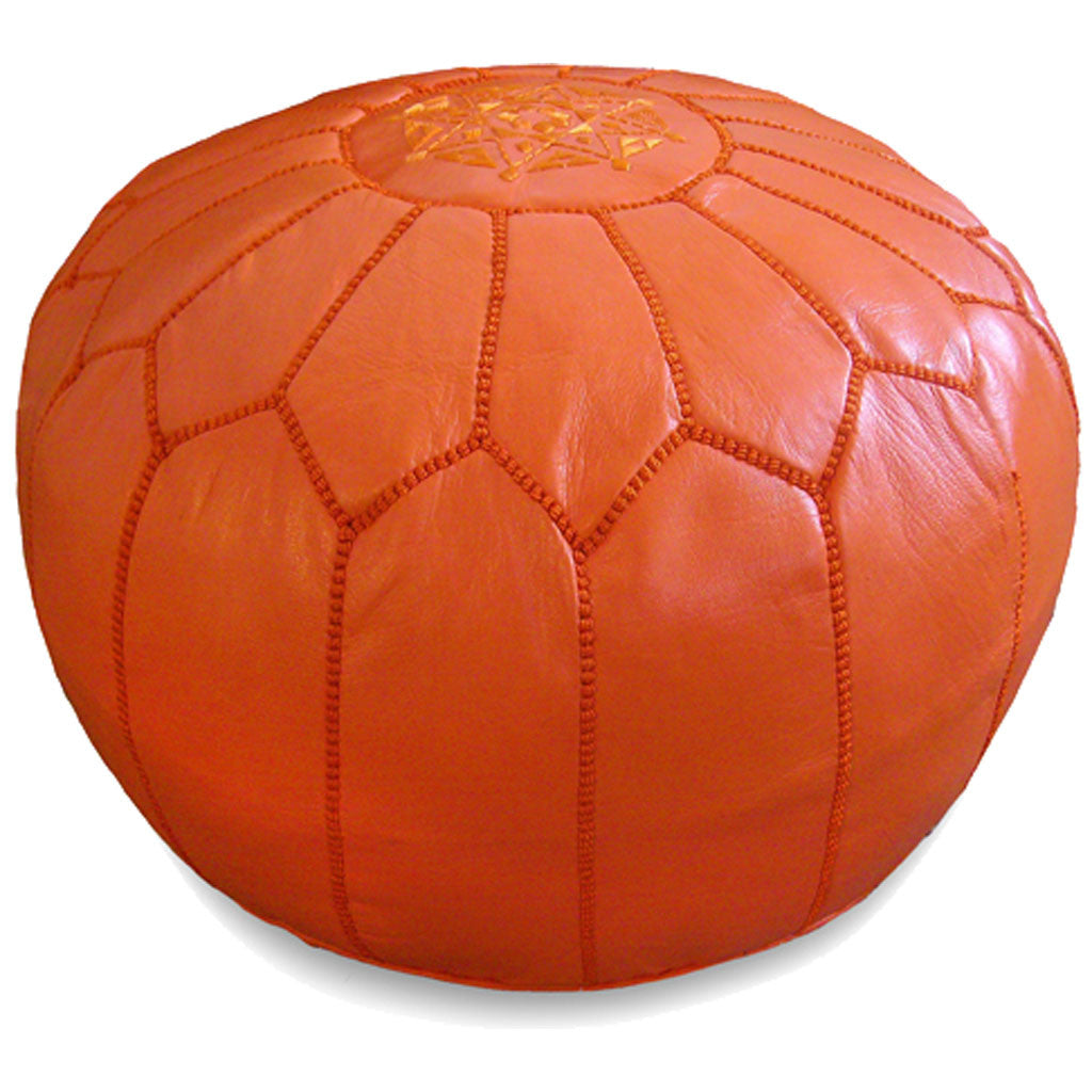 Moroccan Pouf Orange