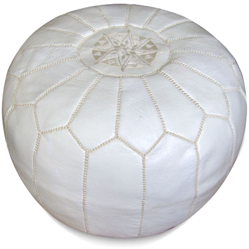 Moroccan Pouf White