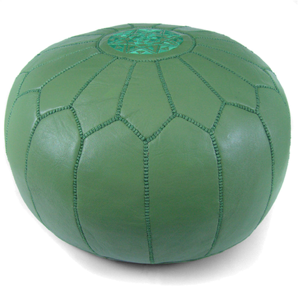 Moroccan Pouf Green