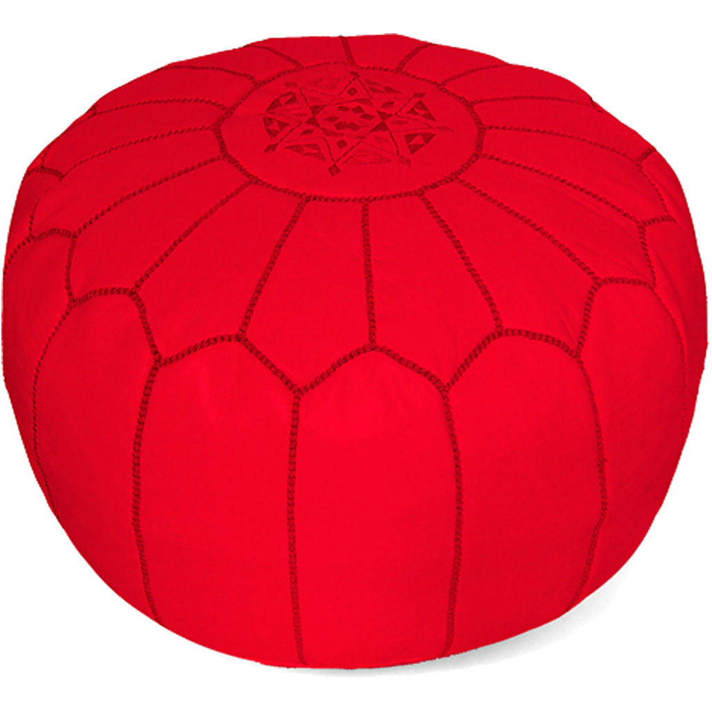 Moroccan Pouf Red