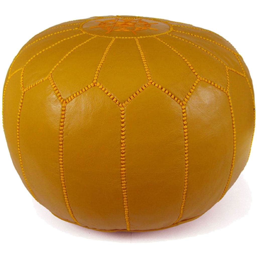 Moroccan Pouf Mustard