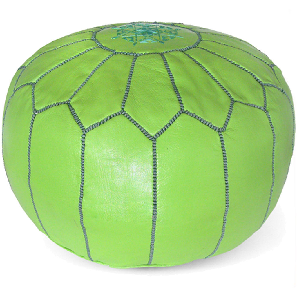 Moroccan Pouf Lime Green