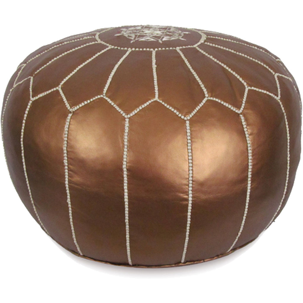 Moroccan Pouf Matte Bronze