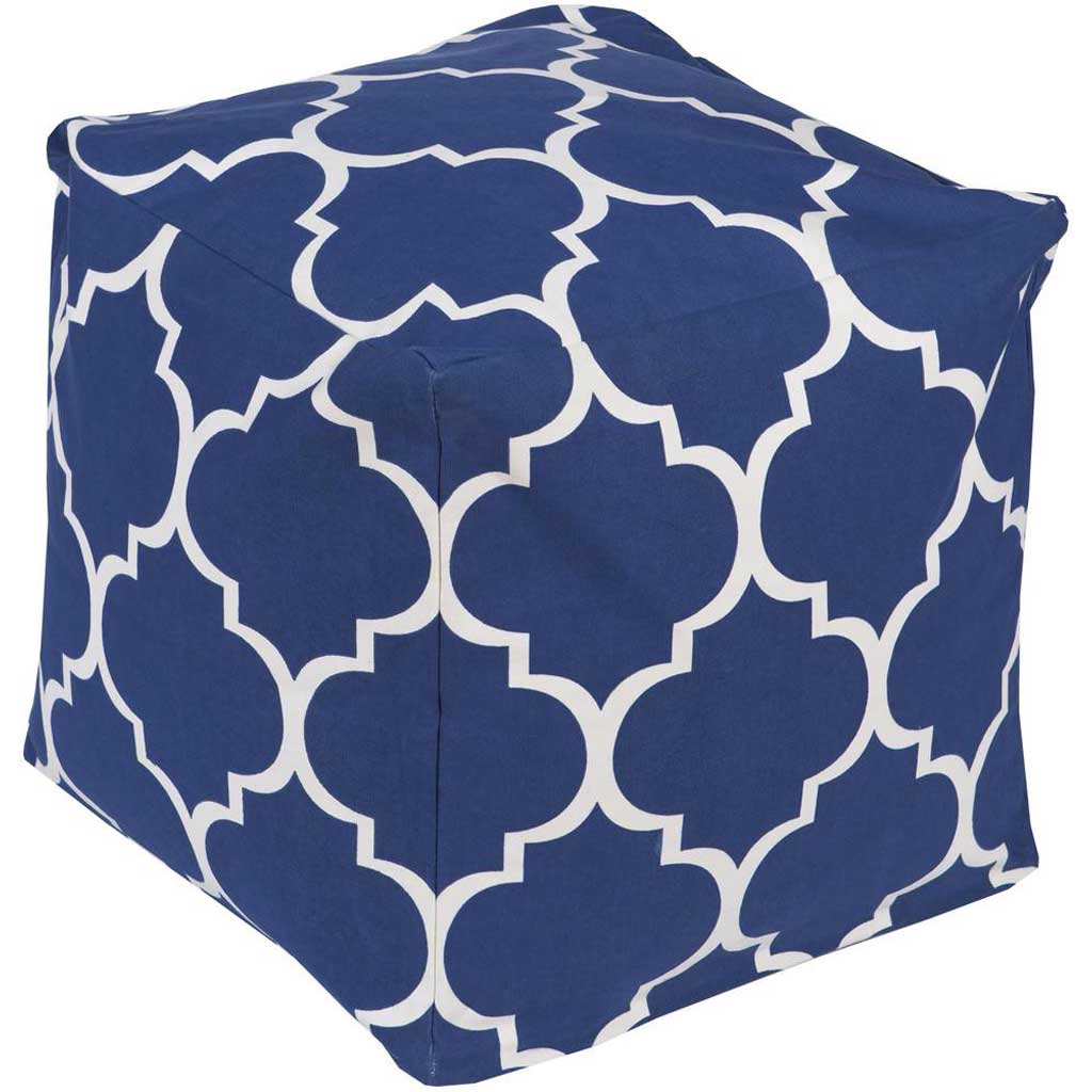 Playhouse Trellis Blue Cube Pouf